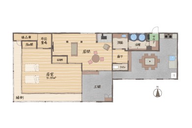 昭和体験宿Rinの見取り図 昭和体験宿Rinの見取り図